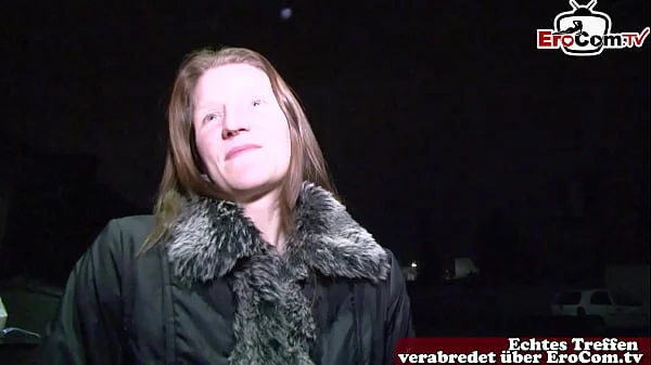 German ugly girl next door pickup on street for amateur casting