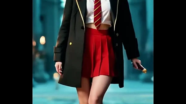 Hermione casting a seductive spell in a revealing Hogwarts robe. The brightest witch of her age knows how to enchant! #harrypotter #hermione #ron #harry #magic #disneyedit #shorts #fyp
