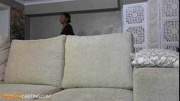 Real Black Cutie Flirts Hard During Her First Casting!