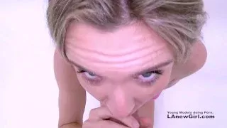 Blonde Model fucked at photo session casting