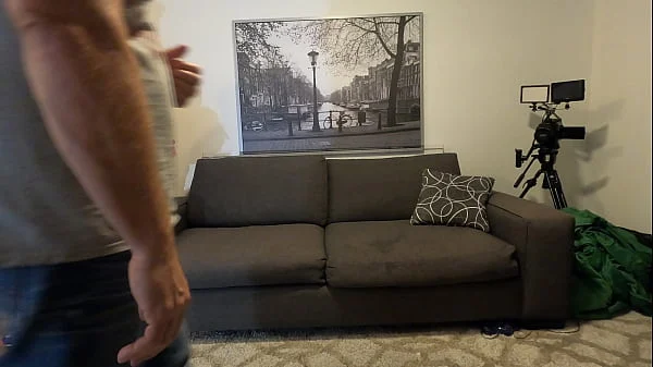 Fit Tight Ebony Slut Fucks and Squirts on the Casting Couch