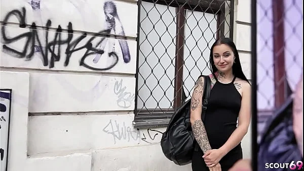 GERMAN SCOUT – SMALL TITS AND LONG LEGS GOTH GIRL SEDUCE TO FUCK AT MODEL JOB