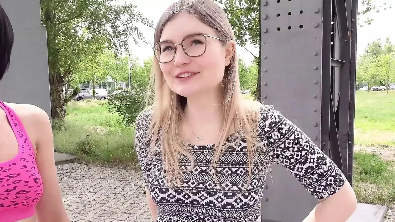 GERMAN SCOUT – Two skinny girls first time ffm 3some at pickup in Berlin