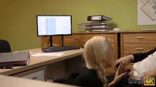 LOAN4K Needing a loan makes the businesswoman hook up with a man