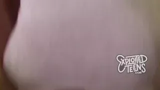 This brunette teen had nice natural D cup tits